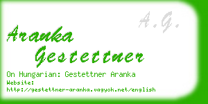 aranka gestettner business card
